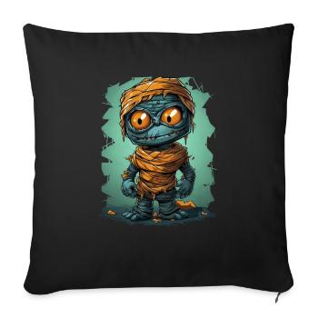 Halloween Spooky Cartoon Mummy - Sofakissenbezug 45 x 45 cm - Schwarz - Vorne