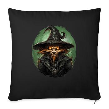 Scarecrow Halloween Cartoon Scary Scarecrow - Sofa pillowcase 17,3'' x 17,3'' (45 x 45 cm) - black - Front