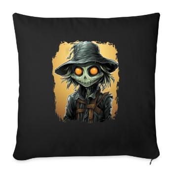Scarecrow Halloween Cartoon Scary Scarecrow - Sofa pillowcase 17,3'' x 17,3'' (45 x 45 cm) - black - Front
