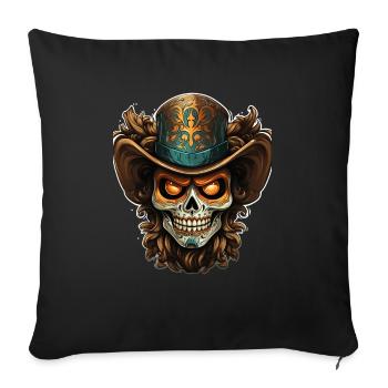 Day Of The Dead I Sugar Skull I Dia De Los Muertos - Sofakissenbezug 45 x 45 cm - Schwarz - Vorne
