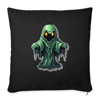 Ghost Lover Cartoon Style Halloween Ghost Spooky - Sofa pillowcase 17,3'' x 17,3'' (45 x 45 cm) - black - Front