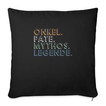 Lustig Onkel Pate Mythos Legende - Sofakissenbezug 45 x 45 cm - Schwarz - Vorne