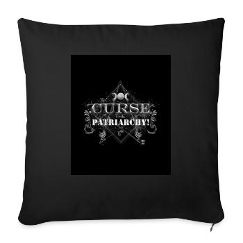 Curse the Patriarchy - Sofa pillowcase 17,3'' x 17,3'' (45 x 45 cm) - black - Front