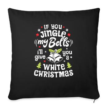 Jingle Bells Christmas - Sofa pillowcase 17,3'' x 17,3'' (45 x 45 cm) - black - Front