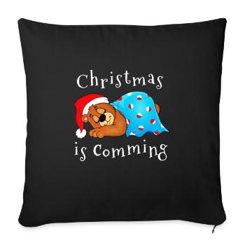 Noël approche - Housse de coussin décorative 45 x 45 cm - noir - Devant