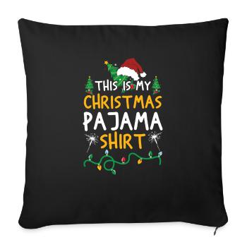 Pyjama Shirt - Sofakissenbezug 45 x 45 cm - Schwarz - Vorne