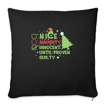 Merry Christmas - Sofa pillowcase 17,3'' x 17,3'' (45 x 45 cm) - black - Front