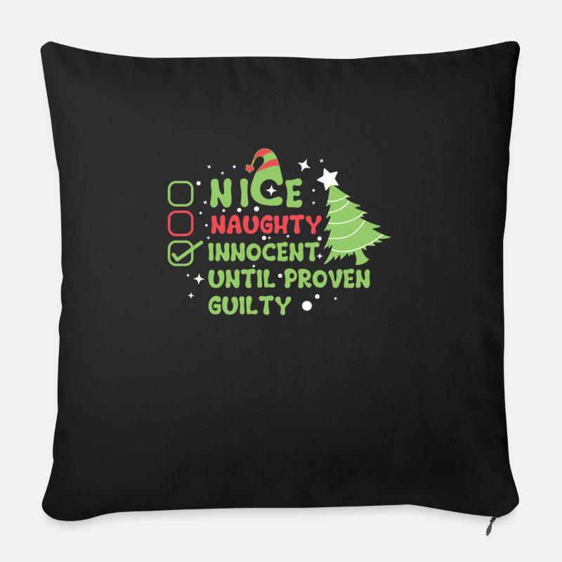 Joyeux Noël - Housse de coussin décorative 45 x 45 cm - noir
