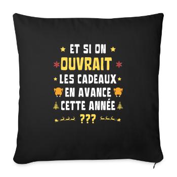 Inflation Ouvrir les Cadeaux en Avance - Housse de coussin décorative 45 x 45 cm - noir - Devant