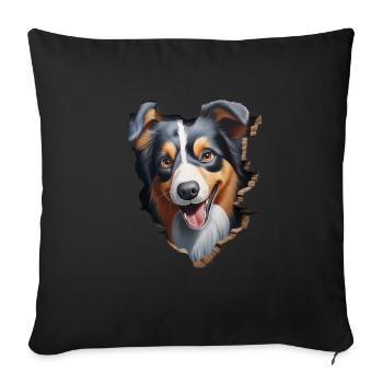 Australian Shepherd Owner - Perfect Aussie - Sofakissenbezug 45 x 45 cm - Schwarz - Vorne