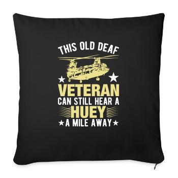 Meile Entfernt Hubschrauber Pilot Vietnam Veteran - Sofakissenbezug 45 x 45 cm - Schwarz - Vorne