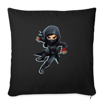 Charming Ninja Fighter I Ninja Girl I Ninja - Sofa pillowcase 17,3'' x 17,3'' (45 x 45 cm) - black - Front