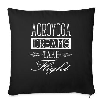Fitness Balance Exercises Bday Yoga Present - Sofa pillowcase 17,3'' x 17,3'' (45 x 45 cm) - black - Front