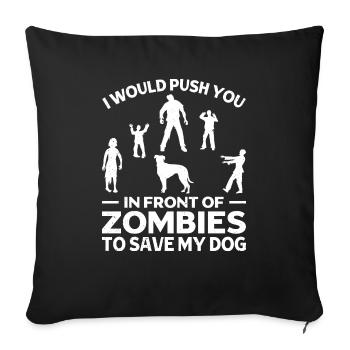 Dich Vor Zombies Drücken Um Meine Katze Zu Retten - Sofakissenbezug 45 x 45 cm - Schwarz - Vorne