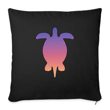 Turtle - Sofakissenbezug 45 x 45 cm - Schwarz - Vorne