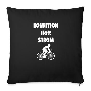 Condition instead of electricity - Sofa pillowcase 17,3'' x 17,3'' (45 x 45 cm) - black - Front