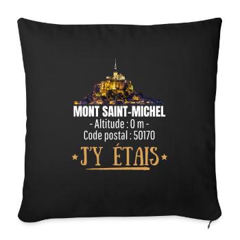 MONT SAINT MICHEL J'Y ÉTAIS - Housse de coussin décorative 45 x 45 cm - noir - Devant