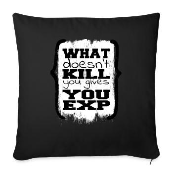 sayings present idea gaming community video games - Sofa pillowcase 17,3'' x 17,3'' (45 x 45 cm) - black - Front