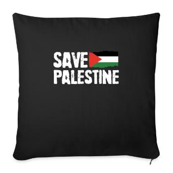 Free Palestine Gaza Flag Arabic Freedom - Sofa pillowcase 17,3'' x 17,3'' (45 x 45 cm) - black - Front
