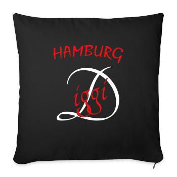 Hamburg - Sofakissenbezug 45 x 45 cm - Schwarz - Vorne