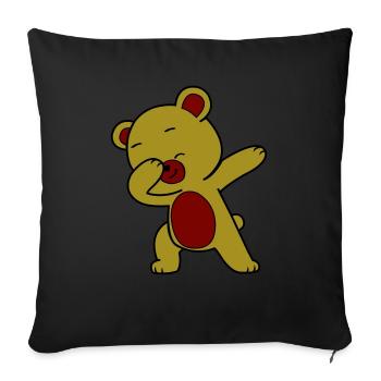 Dabbing Bear - Housse de coussin décorative 45 x 45 cm - noir - Devant