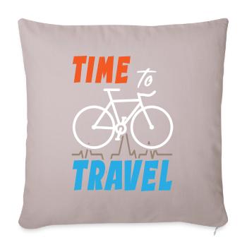 Time To Travel Bike - Sofa pillowcase 17,3'' x 17,3'' (45 x 45 cm) - light taupe - Front