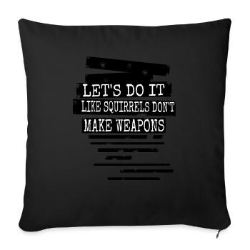 poison anti guerre déclaration présenter des blagues oiseau vert - Housse de coussin décorative 45 x 45 cm - noir - Devant