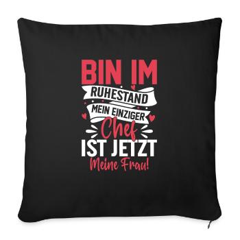 Retiree Life Retirement Funny Retiree - Sofa pillowcase 17,3'' x 17,3'' (45 x 45 cm) - black - Front