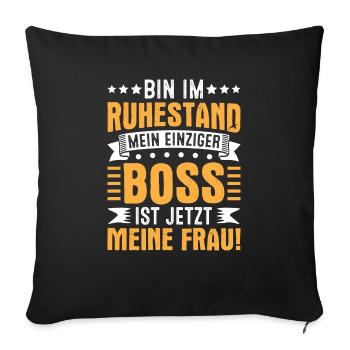 Funny Retirement Farewell Gift - Sofa pillowcase 17,3'' x 17,3'' (45 x 45 cm) - black - Front