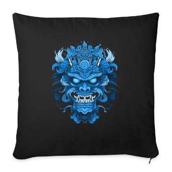 Fantasy Dragon Anime Dragon Head Reptile mythique - Housse de coussin décorative 45 x 45 cm - noir - Devant