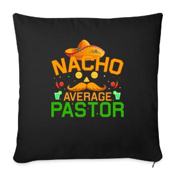 Nacho Average Pastor Preacher Religious Leader - Sofa pillowcase 17,3'' x 17,3'' (45 x 45 cm) - black - Front