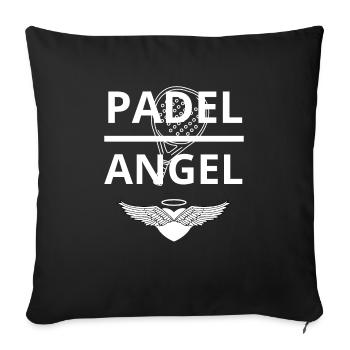 PADEL ANGEL - Sofa pillowcase 17,3'' x 17,3'' (45 x 45 cm) - black - Front