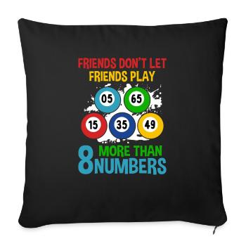 Les jeux de Keno égayent votre soirée de jeux avec - Housse de coussin décorative 45 x 45 cm - noir - Devant