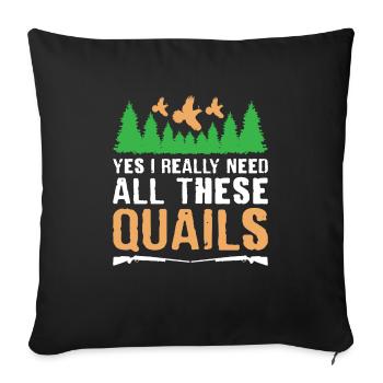 I can't wait for the pigeons of the - Sofa pillowcase 17,3'' x 17,3'' (45 x 45 cm) - black - Front