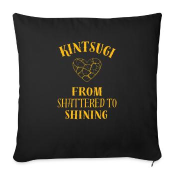 Kintsugi Von Shattered zu Shining Pottery Art - Sofakissenbezug 45 x 45 cm - Schwarz - Vorne