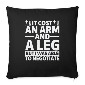 Amputation Lost Leg - Sofa pillowcase 17,3'' x 17,3'' (45 x 45 cm) - black - Front