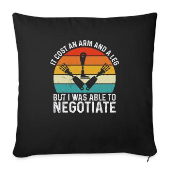 Amputation Lost Leg - Sofa pillowcase 17,3'' x 17,3'' (45 x 45 cm) - black - Front