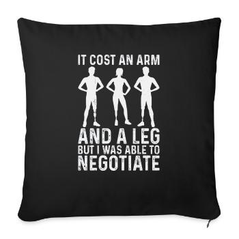 Amputation Lost Leg - Sofa pillowcase 17,3'' x 17,3'' (45 x 45 cm) - black - Front