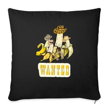 CHAPEAU DE COWBOY WESTERN BANANE - Housse de coussin décorative 45 x 45 cm - noir - Devant