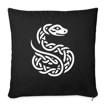 Keltische Schlange - Sofakissenbezug 45 x 45 cm - Schwarz - Vorne