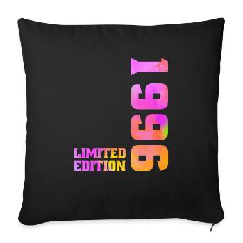 Limitierte Auflage 1996 Jubiläumsgeschenk 1996 - Sofakissenbezug 45 x 45 cm - Schwarz - Vorne