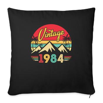 40 Year Old Birthday 1984 Vintage 40 Men Women - Sofa pillowcase 17,3'' x 17,3'' (45 x 45 cm) - black - Front