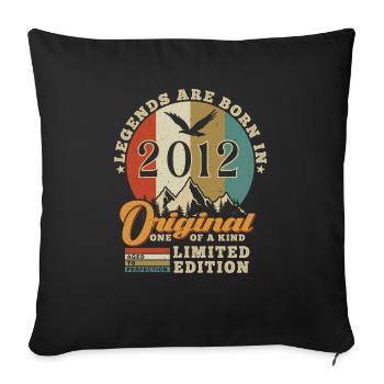 Original 2012 Authentic Birthday Gift 2012 - Sofa pillowcase 17,3'' x 17,3'' (45 x 45 cm) - black - Front