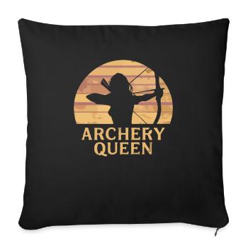 Archer Archery Queen - Sofa pillowcase 17,3'' x 17,3'' (45 x 45 cm) - black - Front