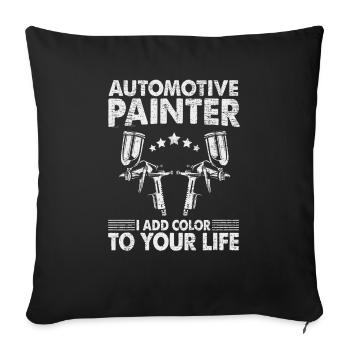 Automotive Painter Vehicle Painter - Sofa pillowcase 17,3'' x 17,3'' (45 x 45 cm) - black - Front