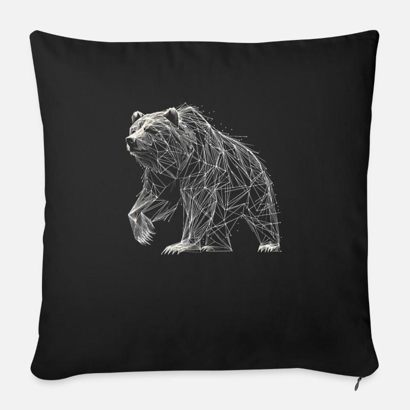 Ours - Housse de coussin décorative 45 x 45 cm - noir