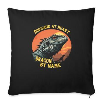 Bearded Dragon Bartagame - Sofa pillowcase 17,3'' x 17,3'' (45 x 45 cm) - black - Front
