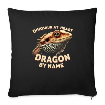 Bearded Dragon Bartagame - Sofa pillowcase 17,3'' x 17,3'' (45 x 45 cm) - black - Front