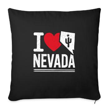 I Love Nevada | Men Women - Sofa pillowcase 17,3'' x 17,3'' (45 x 45 cm) - black - Front