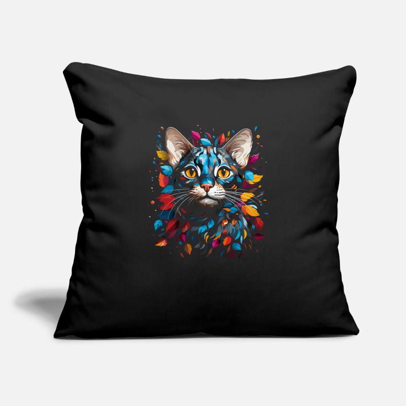 Chat du Bengale Housse de coussin décorative 45 x 45 cm